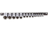 Набор головок торцевых S06H414S, 1/4", 3/8", 1/2"DR, внешний TORX®, на держателе, Е4-E24, 14 предметов