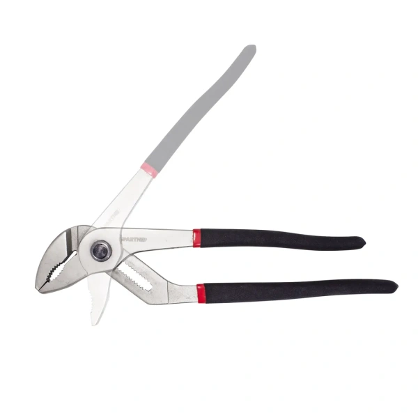 Пассатижи переставные сантехнические с мелким шагом и кнопкой фиксации CR-V 12''-300мм, на пластиковом держателе