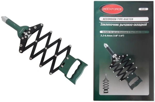 Заклепочник механический рычажно-складной ''Profi'', Taiwan (заклепки 3.2-6.4мм)