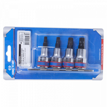 Набор торцевых насадок 1/2" SPLINE, М6-М12, L = 80 мм, 4 предмета KING TONY 4126PR