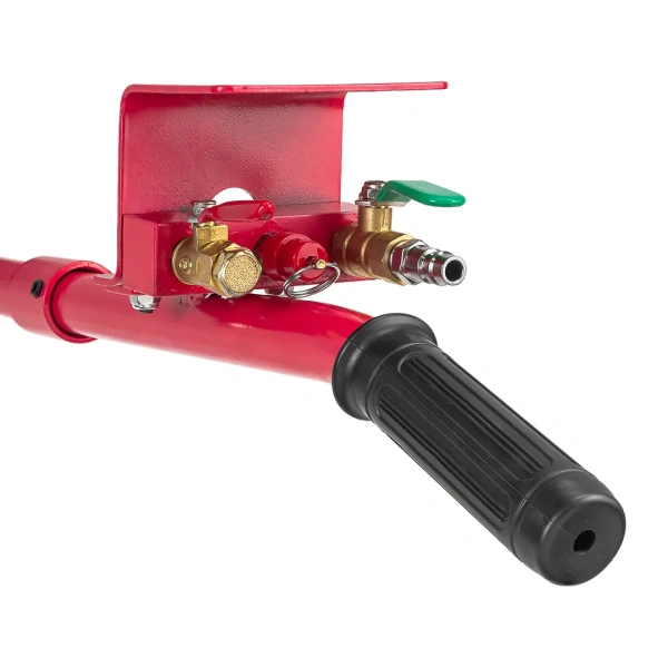 Домкрат подкатной пневматический 3,5т(6-12bar, h min 135мм, h max 450мм, 3 подушки, Ø255мм)