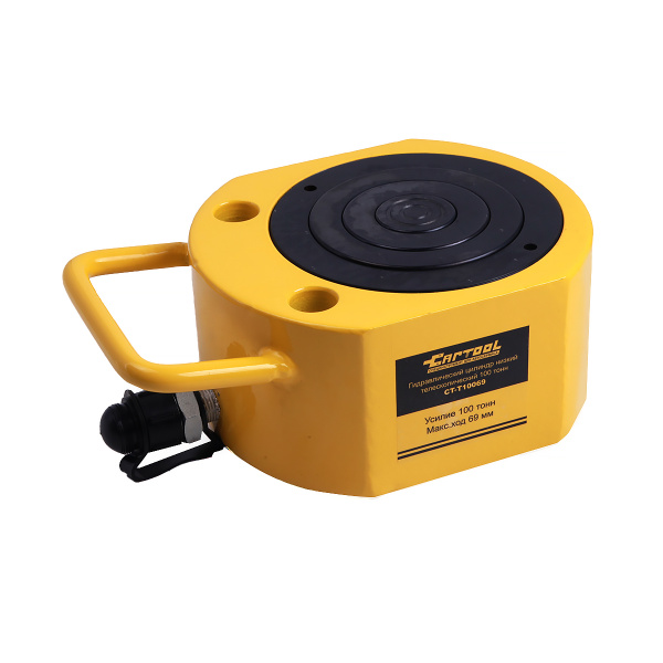 Гидравлический цилиндр низкий телескопический Car-Tool CT-T10069 (100 т)