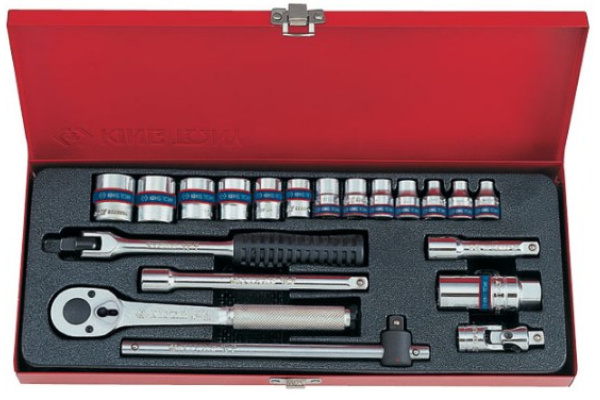 Набор торцевых головок с принадлежностями 3/8", шестигранные, 6-22 мм, 20 предметов KING TONY 3520MR02