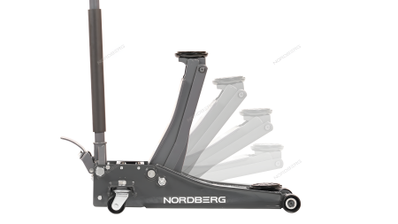 Домкрат супернизкий подкатной 3,2 тонны H=75-500 мм синий/серый NORDBERG N32032