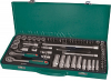 Набор головок торцевых стандартных и глубоких S04H3157S, 1/4" и 3/8"DR, 4-24 мм, 57 предметов