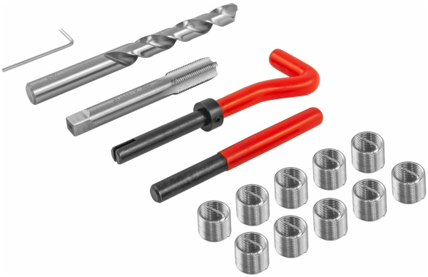 Набор для восстановления резьбы M12x1.5 15 предметов Thorvik TRIS1215
