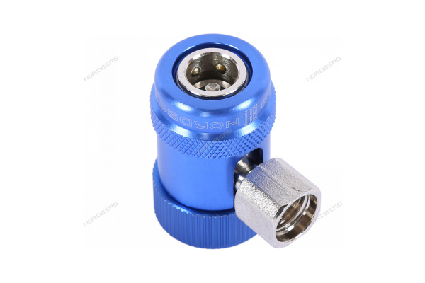 Муфта быстросъемная R134a NORDBERG NFA8L (низкое давление, синяя)