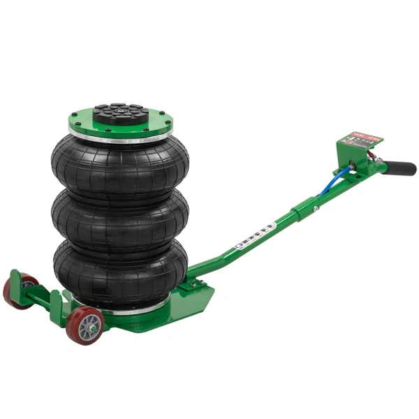 Домкрат подкатной пневматический 3т(h min 145мм, h max 420мм, 3 подушки, Ø270мм)