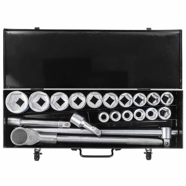 Набор инструментов 21пр, 3/4''(6гр.)(19,21,22,24,26,27,28,29,30,32,34,36,36,38,41,46,50мм), в метал.кейсе