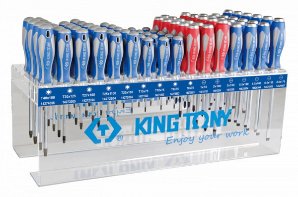Стенд с силовыми отвертками и отвертками KING TONY 31516MR, TORX, серии 1461, 1462, 1427, 96 предметов