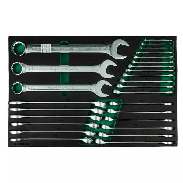 Набор ключей комбинированных GARWIN PRO 646077 (27 пр., 6-36 мм, в ложементе EVA)