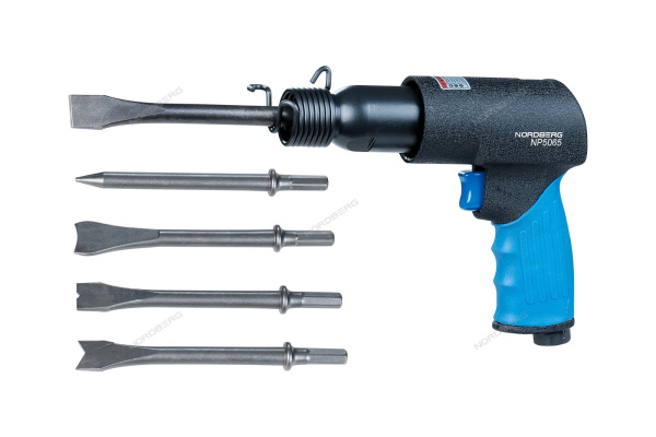 Пневмозубило с комплектом насадок NORDBERG NP5065 (190мм)