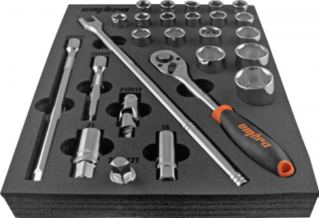 Набор головок торцевых Ombra OMT26STE, 1/2" DR с аксессуарами