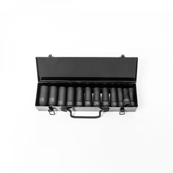 Набор головок ударных глубоких ROSSVIK ST237 (1/2", 10-24 мм, L 78 мм, 12 предметов)