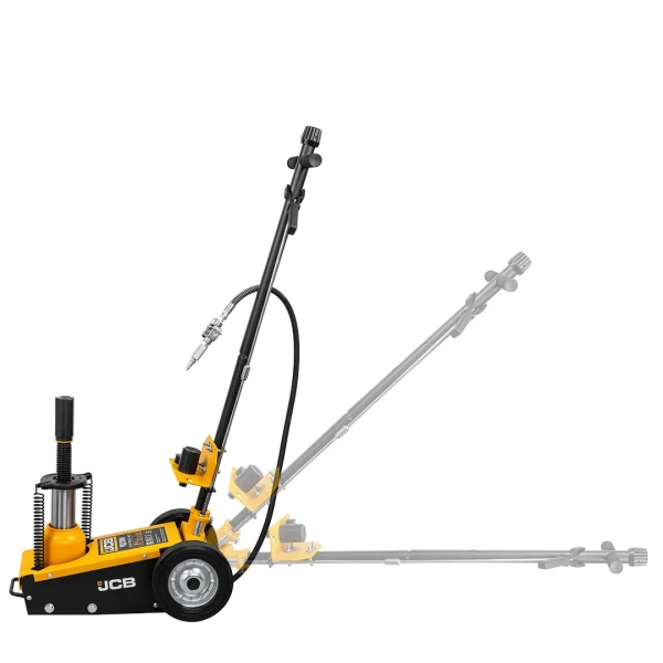 Домкрат пневмогидравлический подкатной 22т в комплекте со сменными надставками-удлинителями(h min-215mm, h max-430mm)