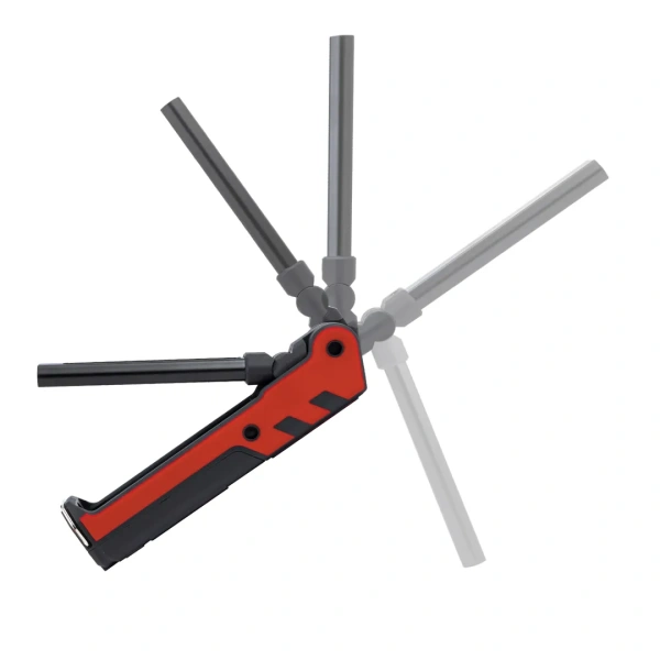 Фонарь светодиодный аккумуляторный на магнитном шарнире с регулятором яркости складной