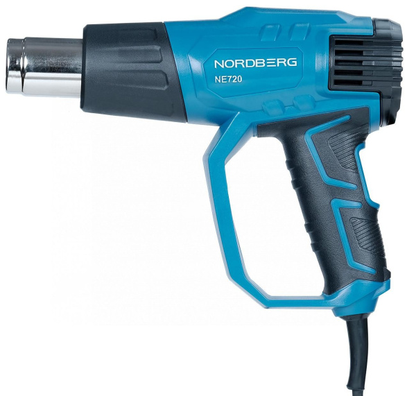 Фен с комплектом насадок NORDBERG NE720K, 50-650°С, 2000 Вт