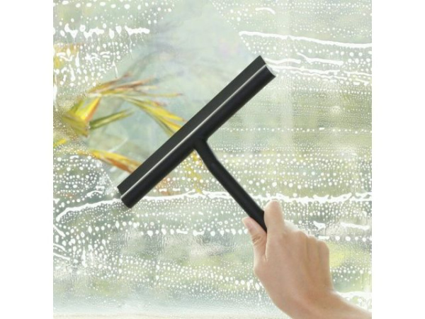 Стеклоочиститель (водосгон) с держателем, черный, PERFECTO LINEA