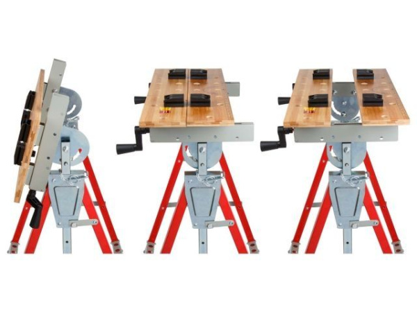 Верстак складной WORTEX WB 6012 БАМБУК, 605X540X(860-1140) мм, регулировка столешницы