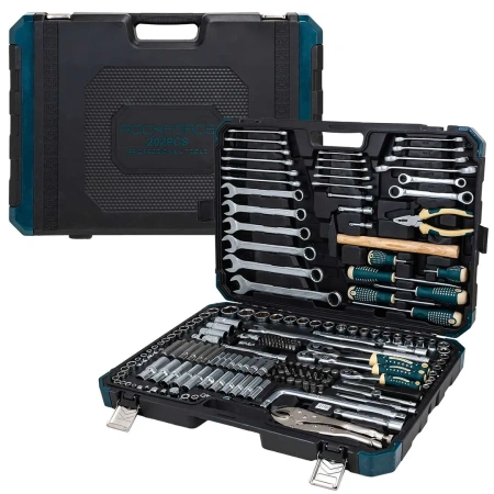 Набор инструментов 202пр. 1/4'', 3/8'', 1/2''(6гр.)