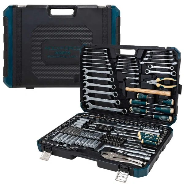 Набор инструментов 202пр. 1/4'', 3/8'', 1/2''(6гр.)