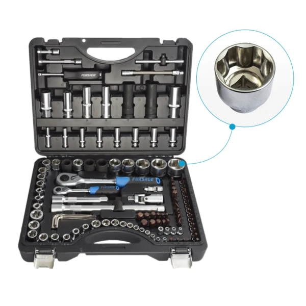 Набор инструментов 108+6пр. Premium 1/4''(12гр.) 1/2''(14,22мм-12гр. головки глуб.) 1/2''(сорв.гр.)