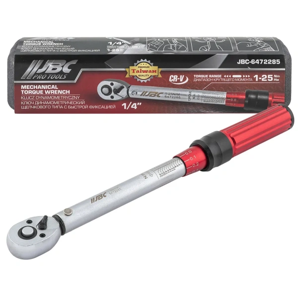 Ключ динамометрический щелчкового типа с быстрой фиксацией 1-25Нм, 1/4''
