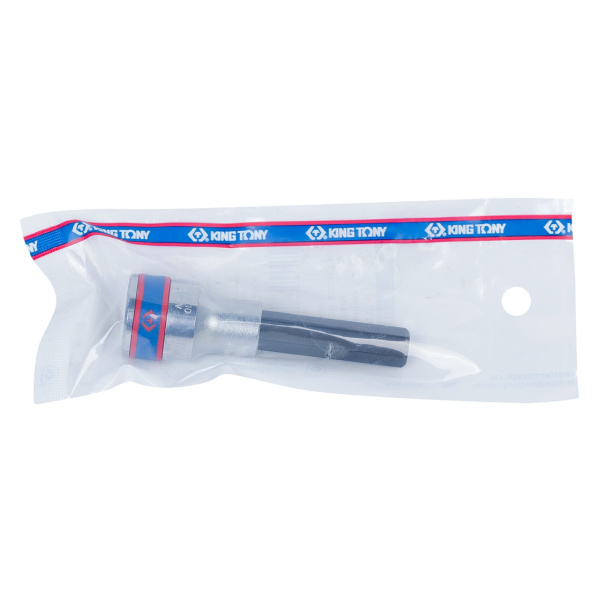 Насадка (бита) торцевая 1/2", HEX, 10 мм, L = 80 мм KING TONY 403510