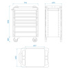 Тележка инструментальная 7 полок KING TONY 87SQ31-7B-BK