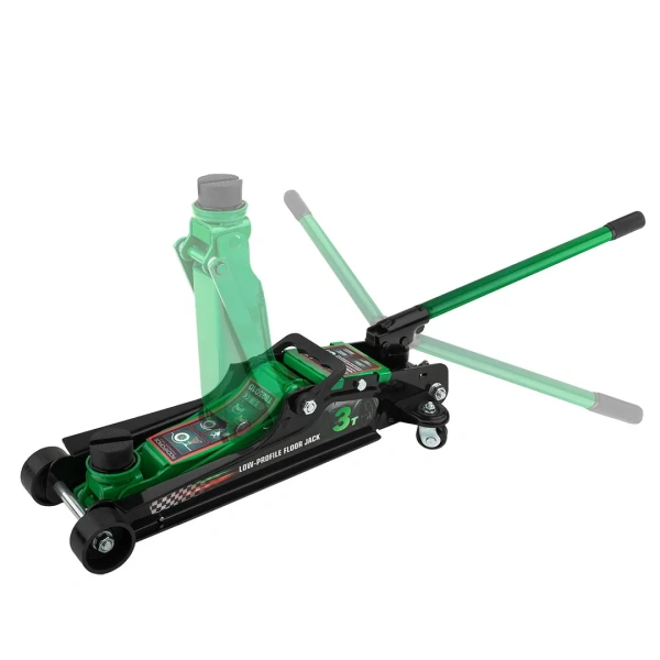 Домкрат подкатной гидравлический низкопрофильный с поворотной ручкой 3т