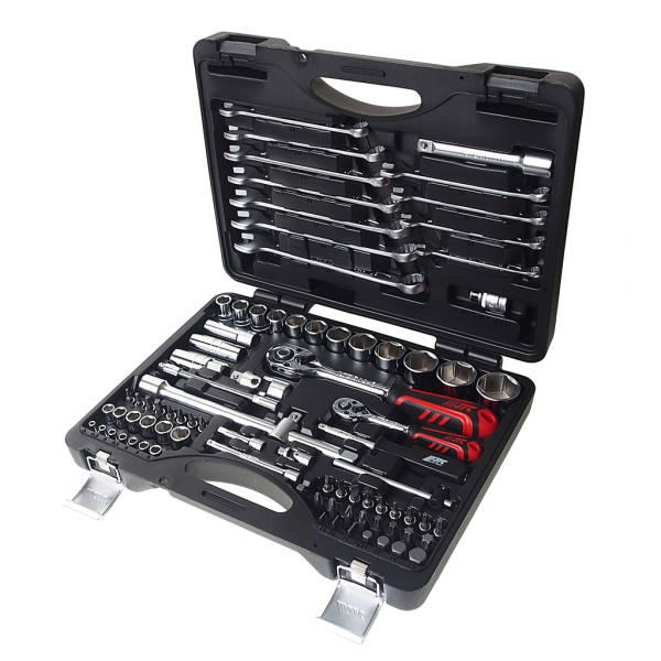 Набор инструментов 85 предметов слесарно-монтажный 1/4",1/2" 6-ти гранных в кейсе JTC-H085C-B72