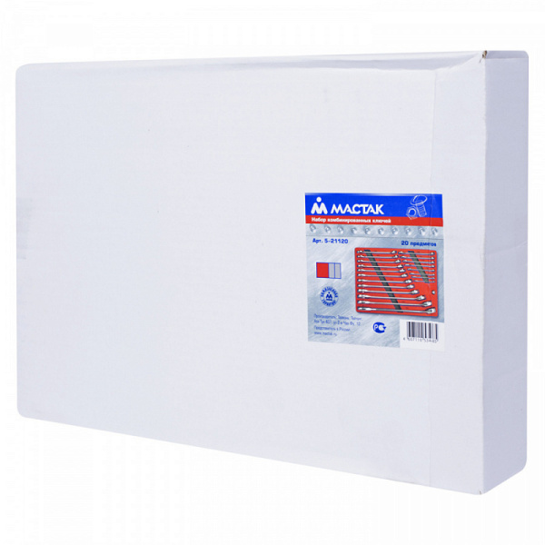 Набор комбинированных ключей, ложемент, 20 предметов МАСТАК 5-21120