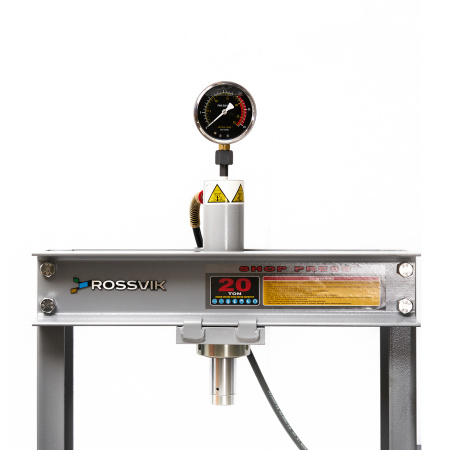 Пресс гидравлический напольный с педалью Rossvik HJ0805C.7040.5005 (20 т, серый RAL 7040/синий RAL 5005)