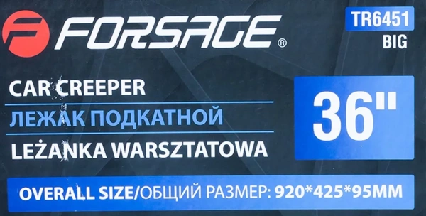 Лежак подкатной на 6-ти колесах (425х920мм)