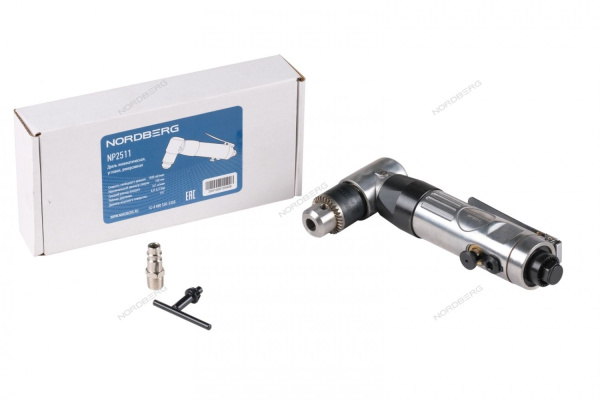 Пневмодрель угловая диаметр сверла до 10 мм NORDBERG NP2511