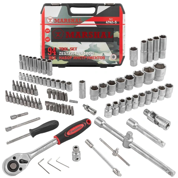 Набор инструментов 94пр. 1/2'', 1/4'' (6гр.) (4-32мм)