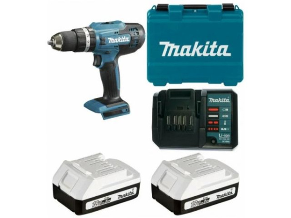 Аккум. дрель-шуруповерт MAKITA  HP 488 DWAE в чем. + АКЦИЯ рулетка и пузырьковй уровень в подарок