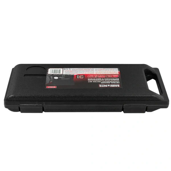 Индикатор компрессии бензинового двигателя Profi (0-21Bar, М14, М18 + жесткий прижимной адаптер-переходник) 3пр., в кейсе