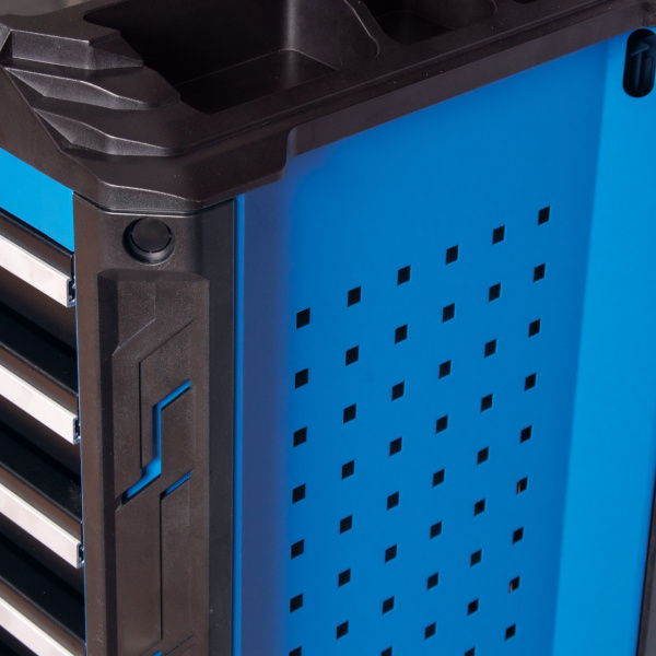 Тележка инструментальная SQUAD широкая KING TONY 87SQ33-7B-BK (7 выдвижных ящиков)