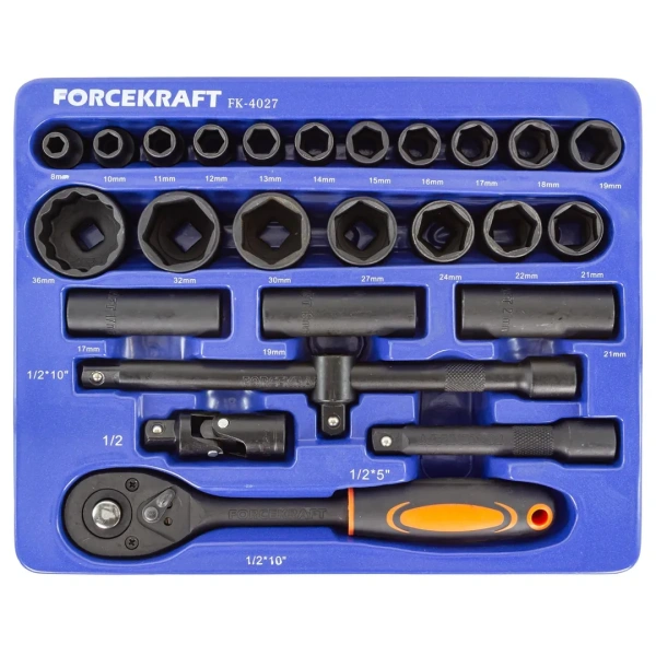 Набор инструментов 26пр. 1/2''(6гр.)(8-36мм)