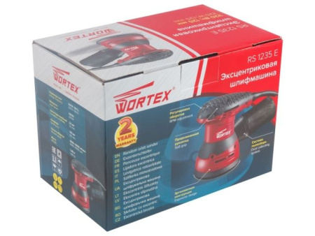 Эксцентриковая шлифмашина WORTEX RS 1235 E в кор. 320 Вт, 125 мм, 6000 - 13000 об/мин