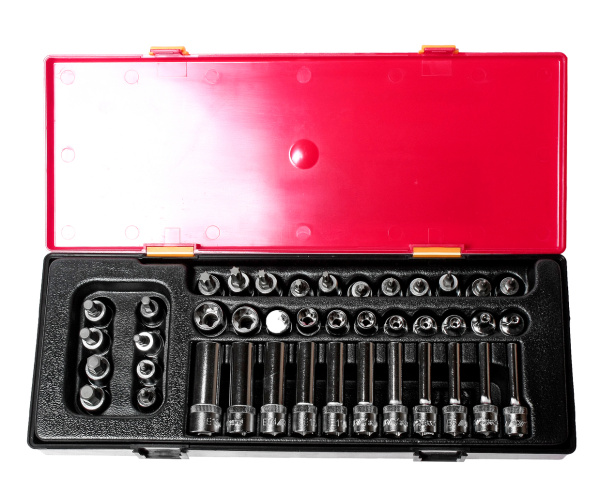 Набор головок торцевых JTC K3411 (3/8", TORX, HEX, 41 предмет в кейсе)
