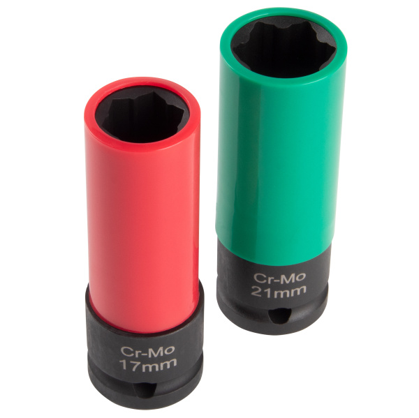 Набор ударных глубоких шестигранных головок AFFIX AF00640180C, 1/2", 15-24 мм, 18 предметов, кейс