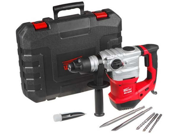 Перфоратор WORTEX RH 3239 в чем. + (2 зубила, 3 сверла)