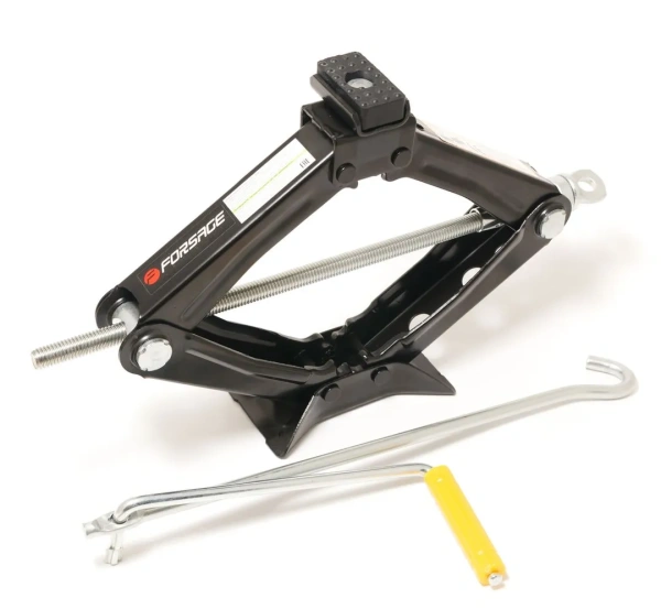 Домкрат механический ''ромб''1.2т с резиновой накладкой (h min 100мм, h max 350мм)