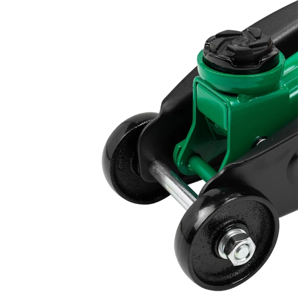 Домкрат подкатной гидравлический с комплектом стоек механических 2т+резиновая накладка(h min 130мм,h max 330мм)