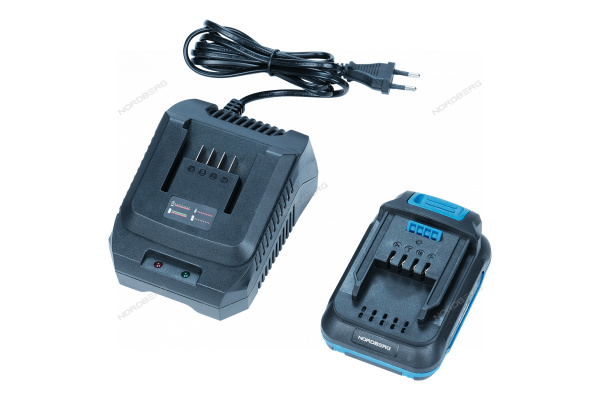 Шуруповерт аккумуляторный NORDBERG NE108K (макс Ø сверла 13мм, 20В, 80Нм)