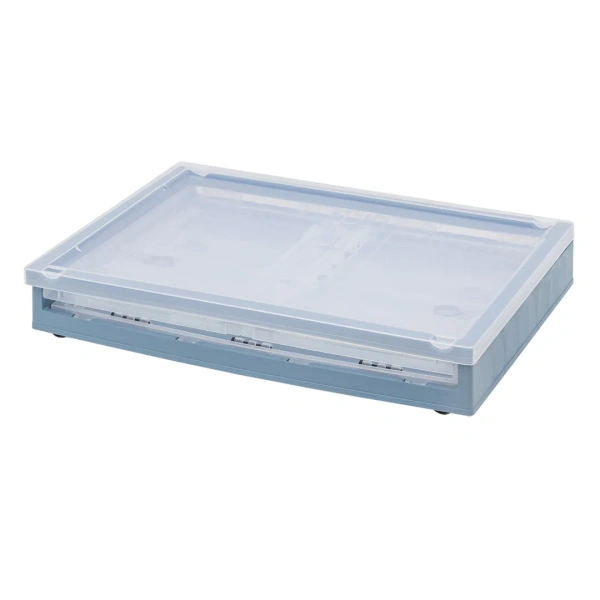 Ящик пластмассовый складной на колесиках для хранения (размер XL-61.5х42х35см)