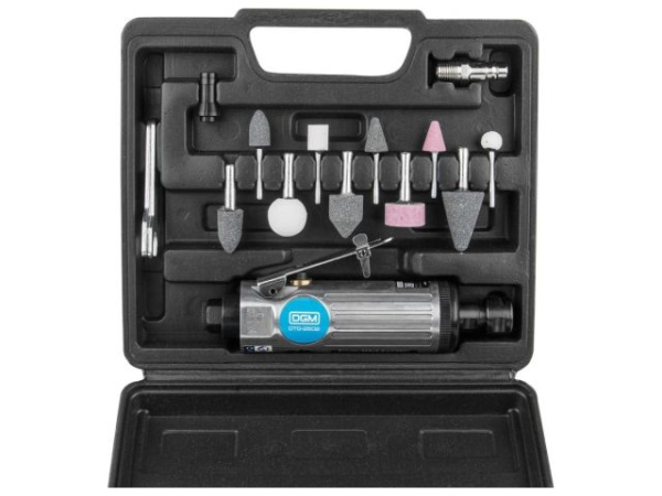 Пневмошлифмашина прямая DGM DTG-2502  с набором шарошек