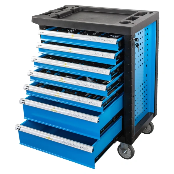 Тележка инструментальная 7-и полочная с набором инструментов 272пр